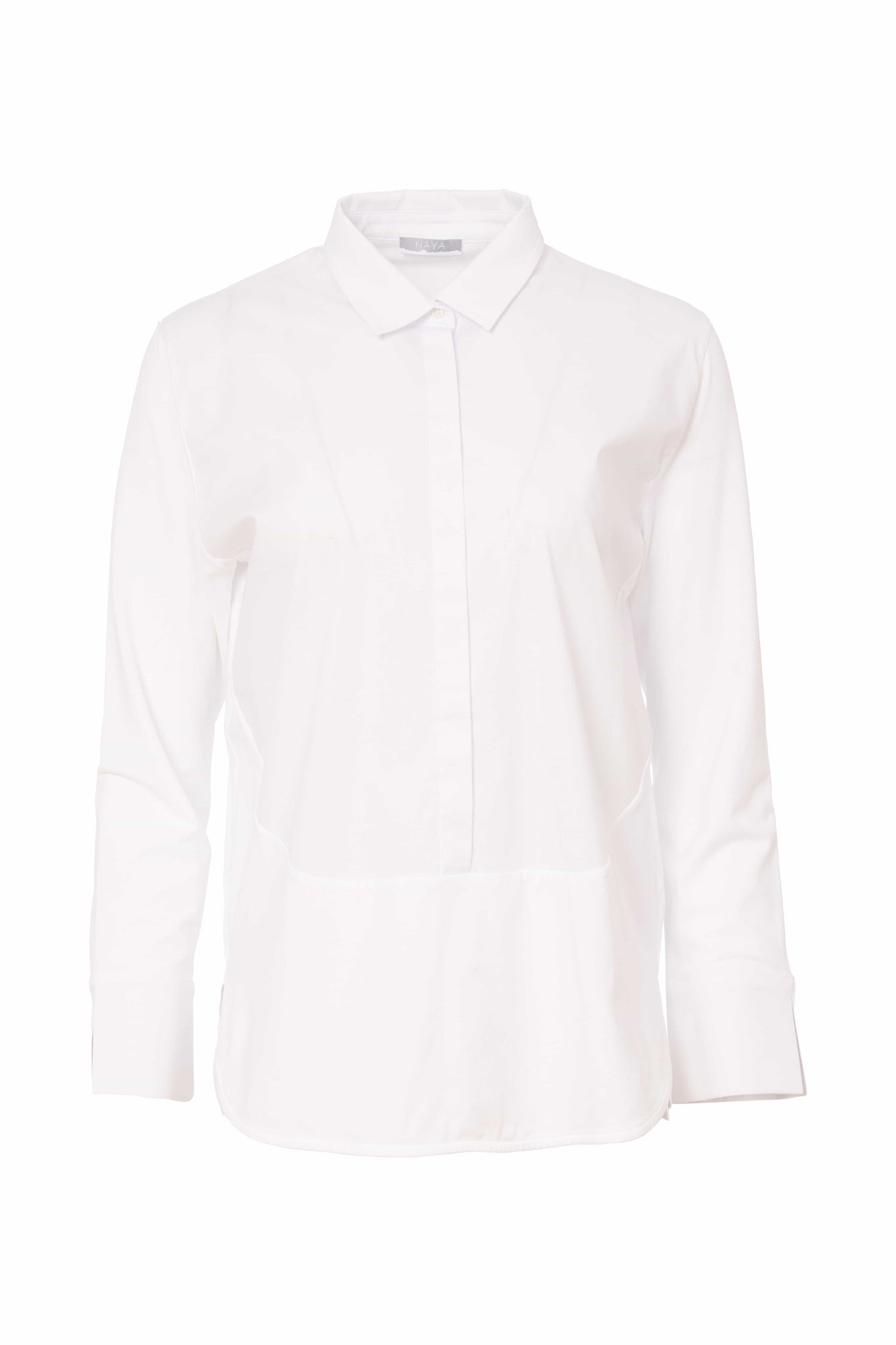 Naya Cotton Shirt With Contrast Jersey Panels