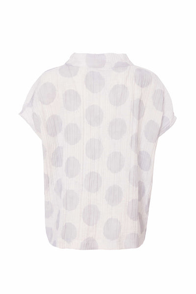 Naya Crinkle Spot High Neck Top