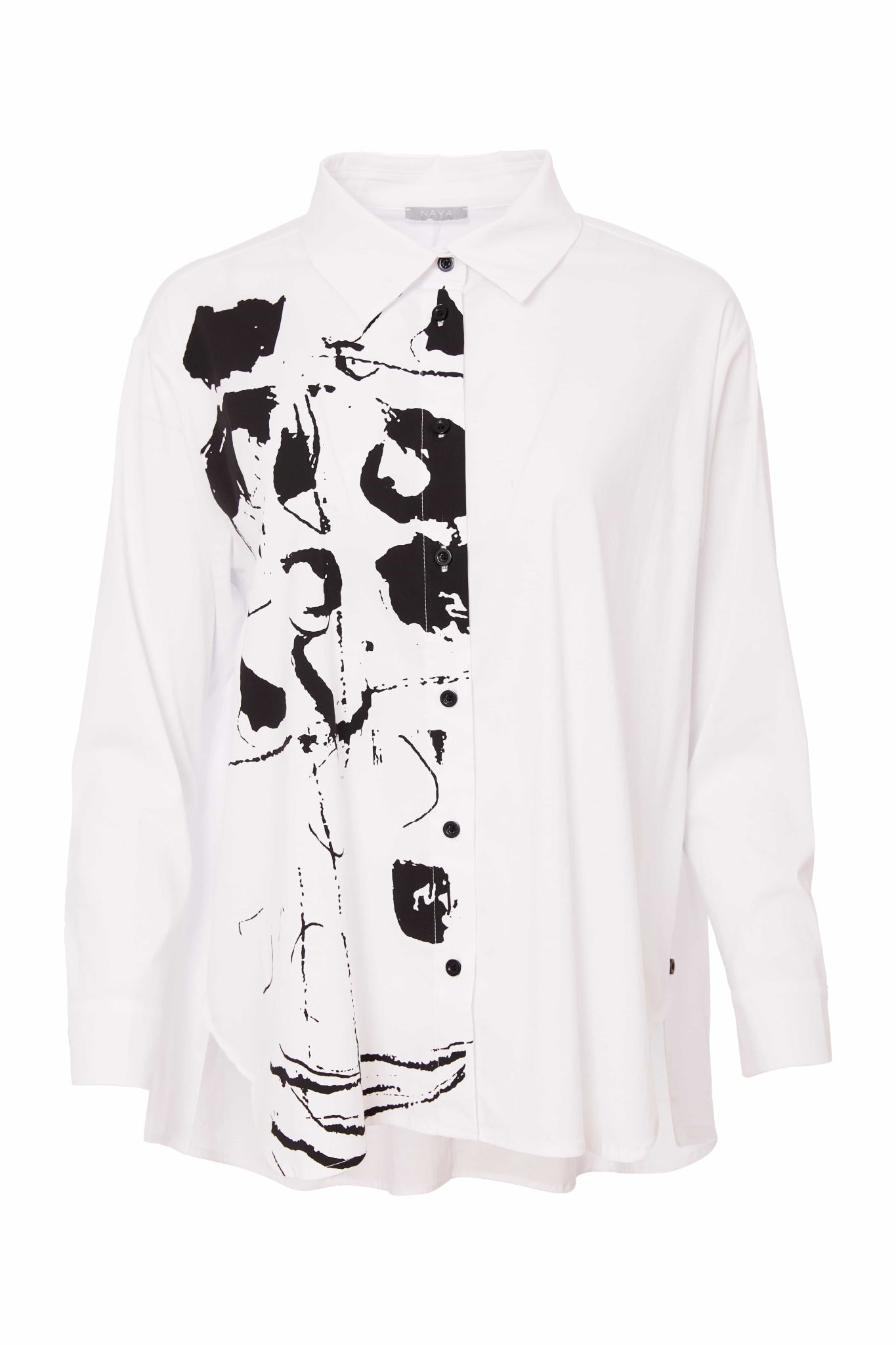 Naya Placement Print Shirt With Stud