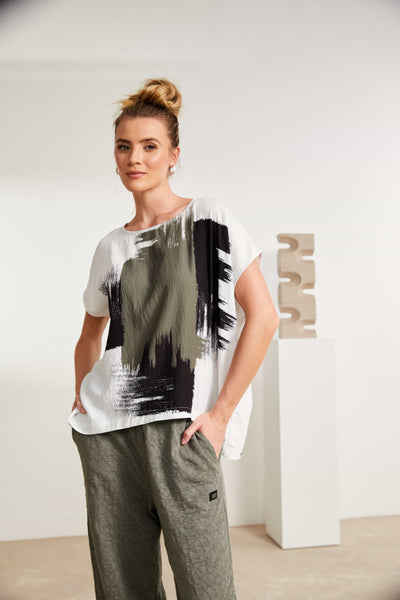 Naya Brush Stroke Top