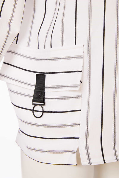 Naya Striped Hooded Zip Jacket