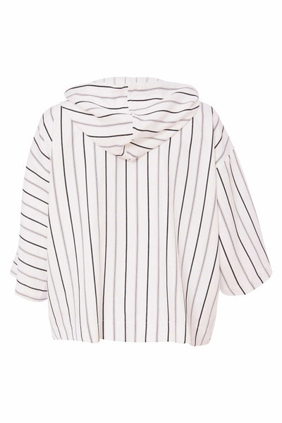 Naya Striped Hooded Zip Jacket