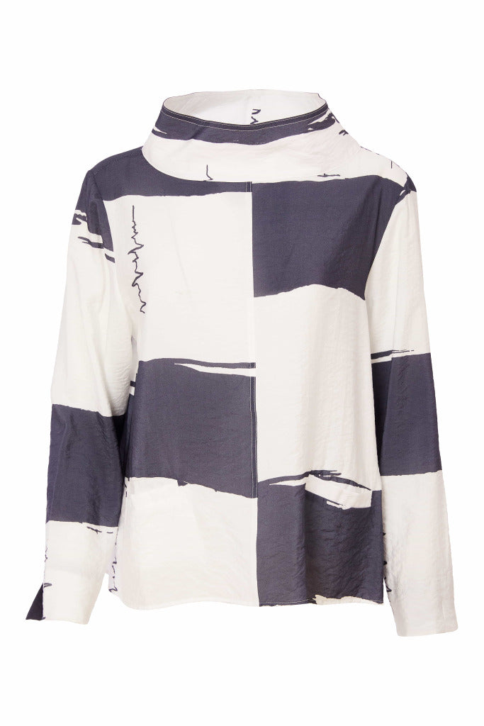 Naya Block Colour High Neck Top