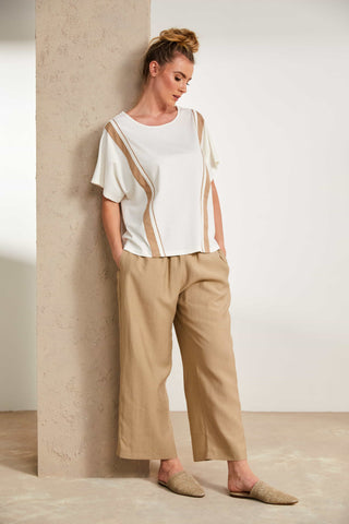 Naya Soft Pull on Trouser- Fudge