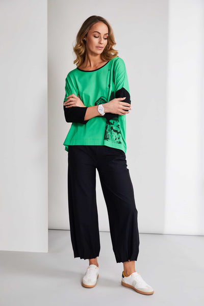 Naya Placement Print Top Glas