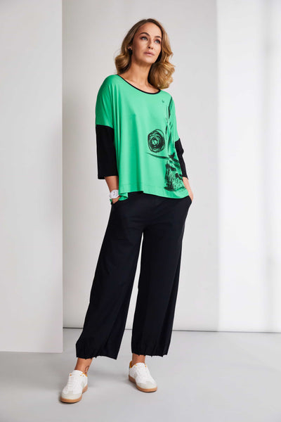 Naya Placement Print Top Glas