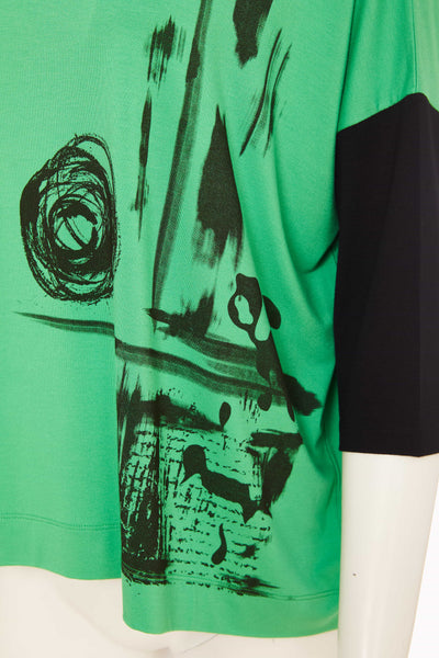 Naya Placement Print Top Glas
