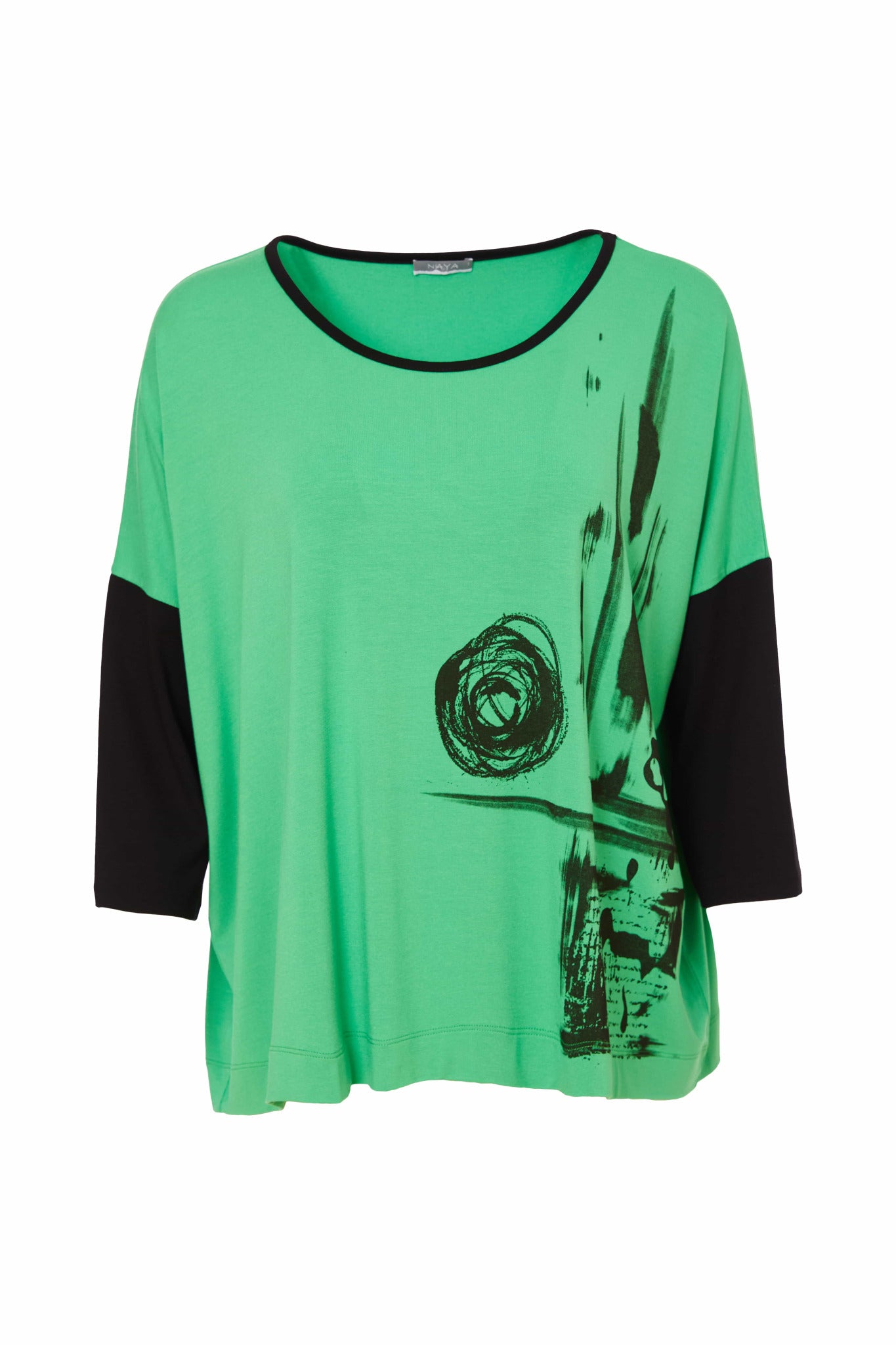 Naya Placement Print Top Glas