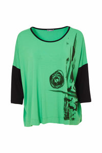 Naya Placement Print Top Glas