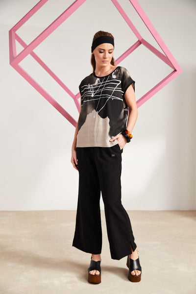 Naya Drizzle Print Top