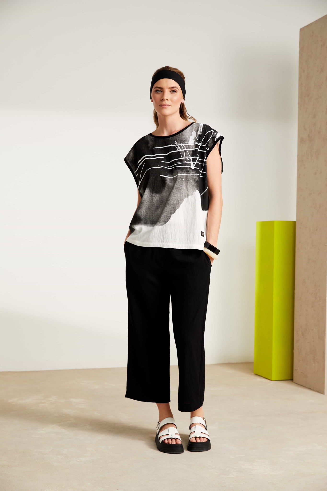 Naya Drizzle Print Top