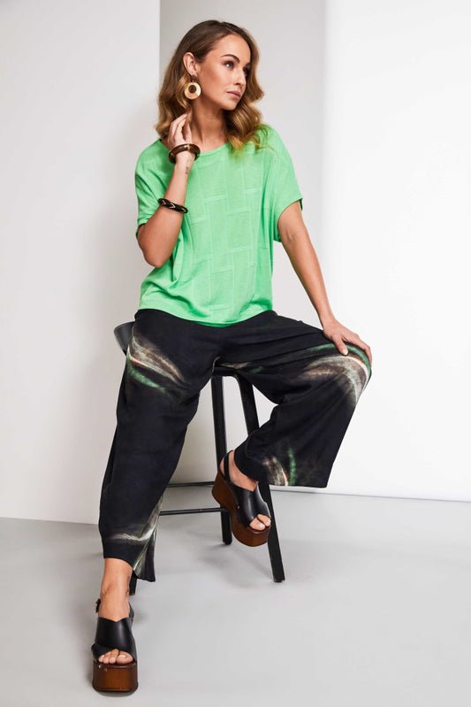 Naya Brushed Stroke Wide Leg Trouser