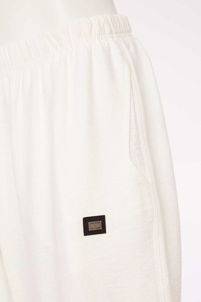 Naya Soft Pull on Curve Detail Trouser- White