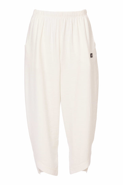 Naya Soft Pull on Curve Detail Trouser- White