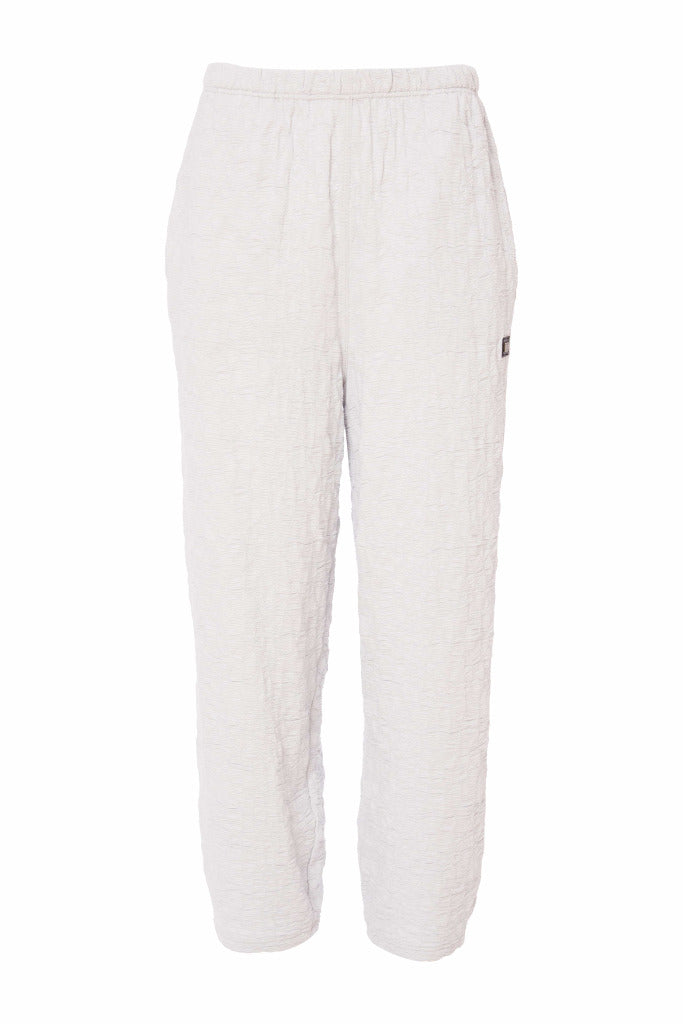Naya Embossed Crop Trouser Silver