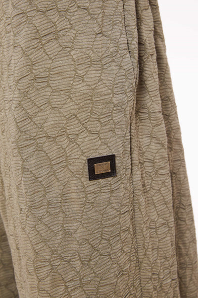 Naya Embossed Crop Trouser Army