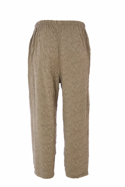 Naya Embossed Crop Trouser Army