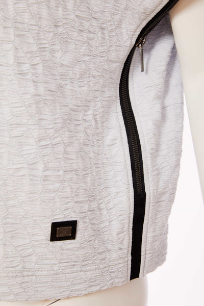 Naya Embossed Hooded Top Silver