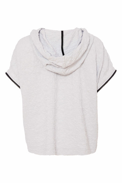 Naya Embossed Hooded Top Silver
