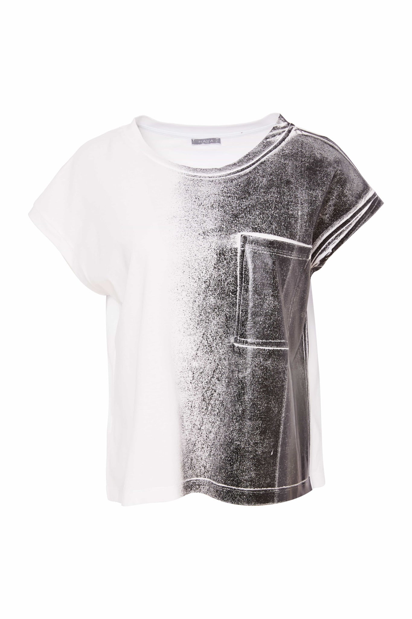 Naya Spray Print Top- Black