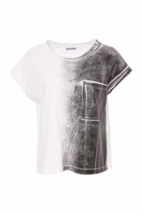 Naya Spray Print Top- Black