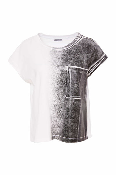 Naya Spray Print Top- Black