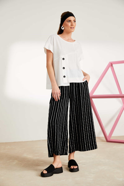 Naya Wide Leg Cropped Stripped