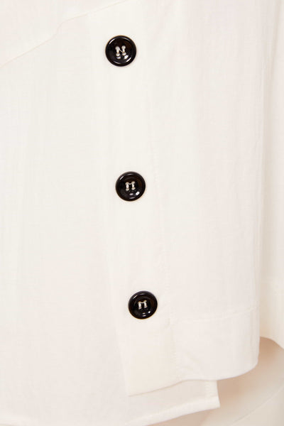 Naya Round Neck Button Top