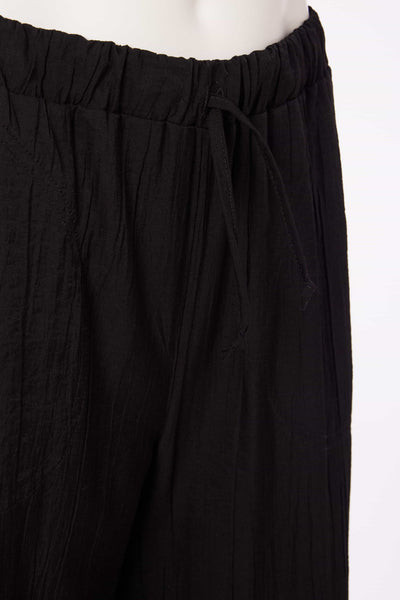 Naya Wide Leg Drawstring Crinkle Trouser