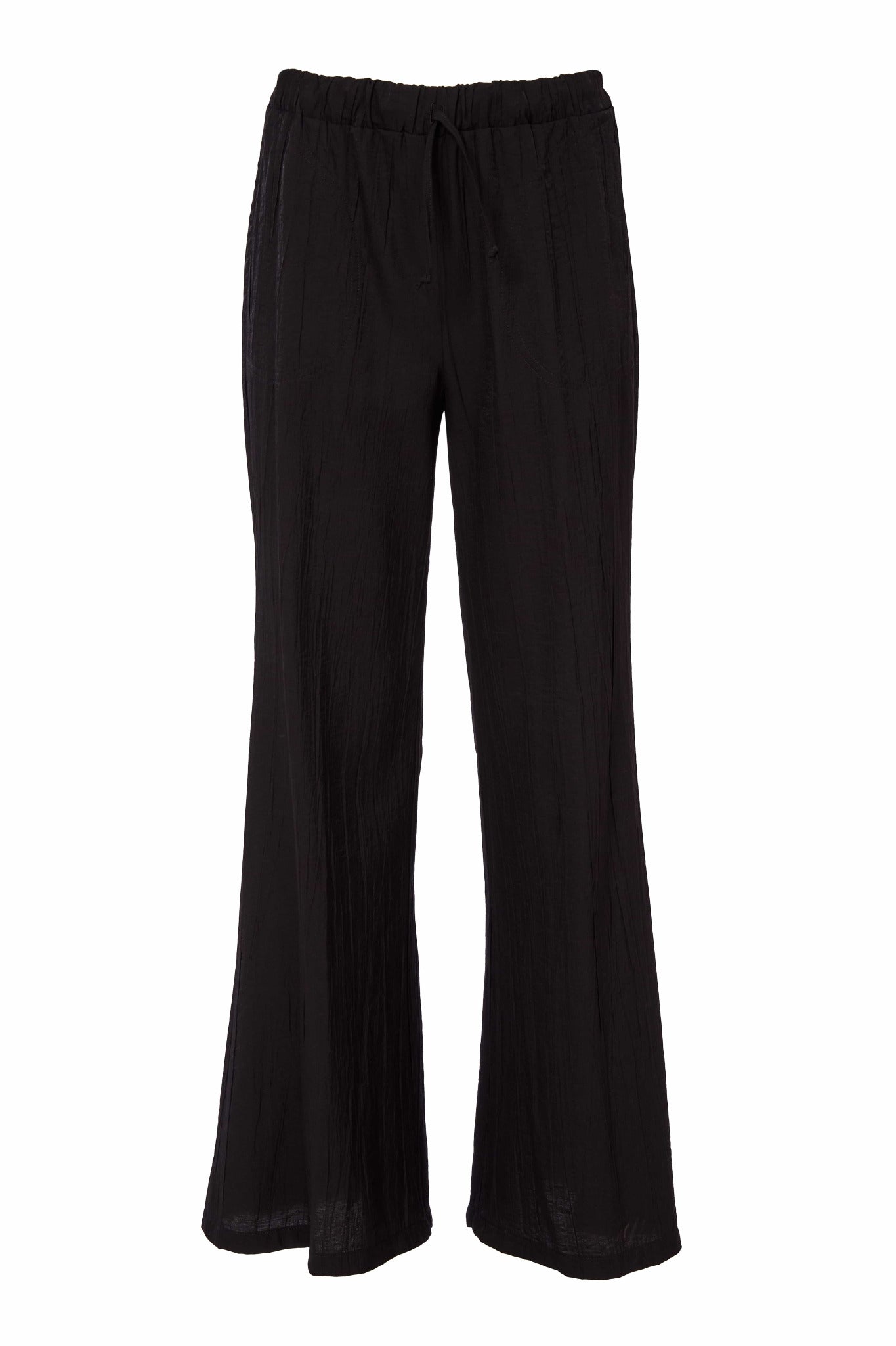 Naya Wide Leg Drawstring Crinkle Trouser