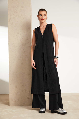 Naya Longline Crinkle Waistcoat
