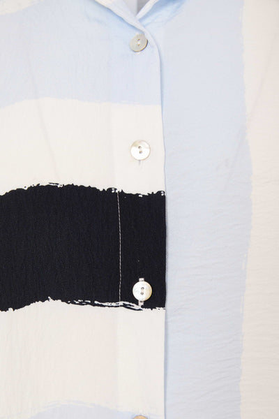 Naya Trio wide stripe button through shirt