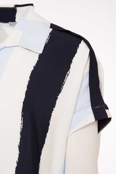 Naya Trio wide stripe button through shirt