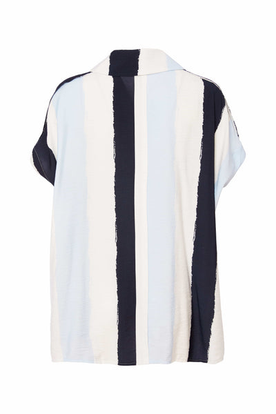 Naya Trio wide stripe button through shirt