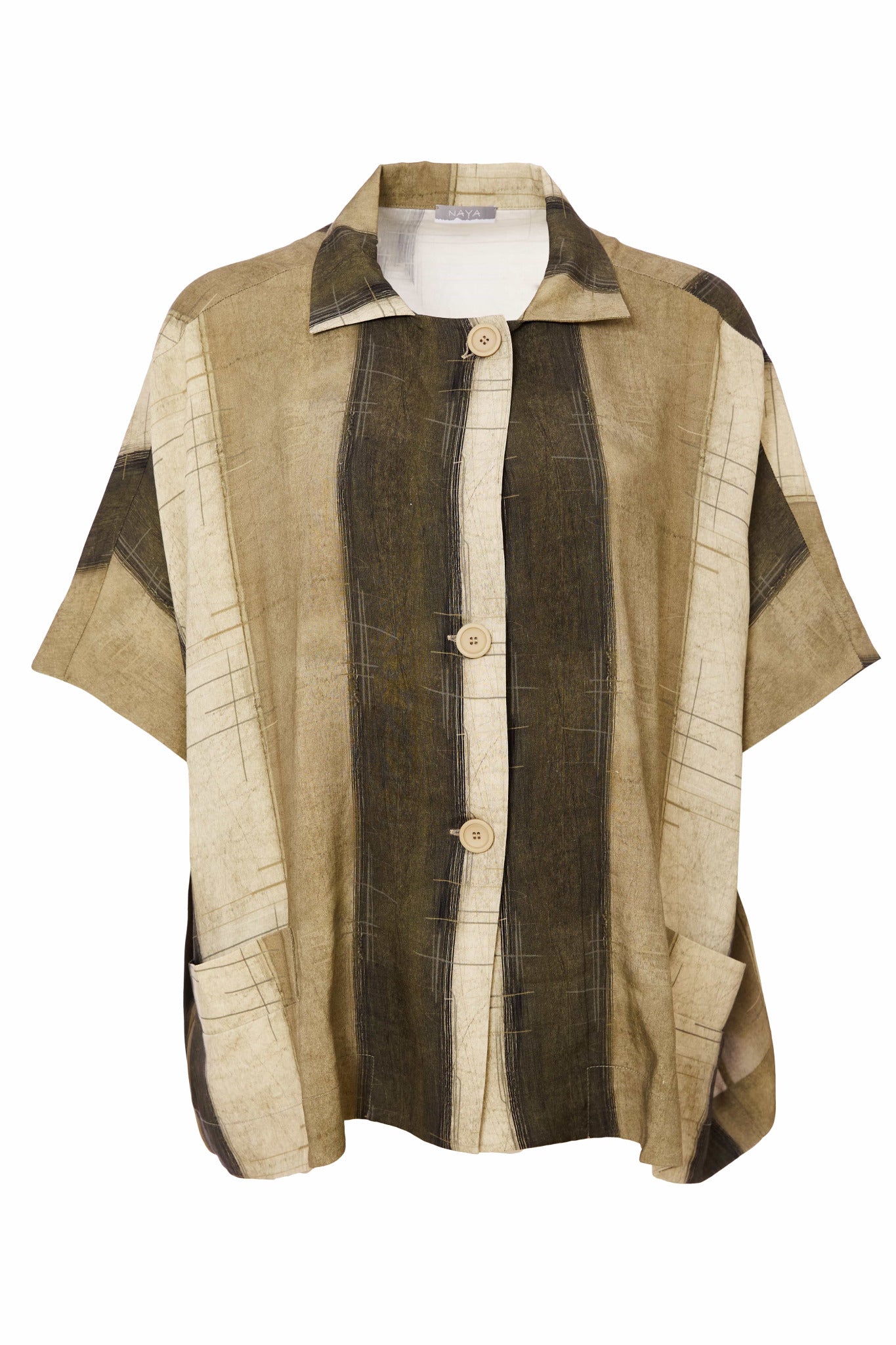 Naya Wide Stripe Scratch Print Jacket