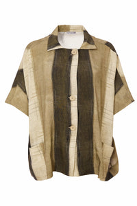 Naya Wide Stripe Scratch Print Jacket