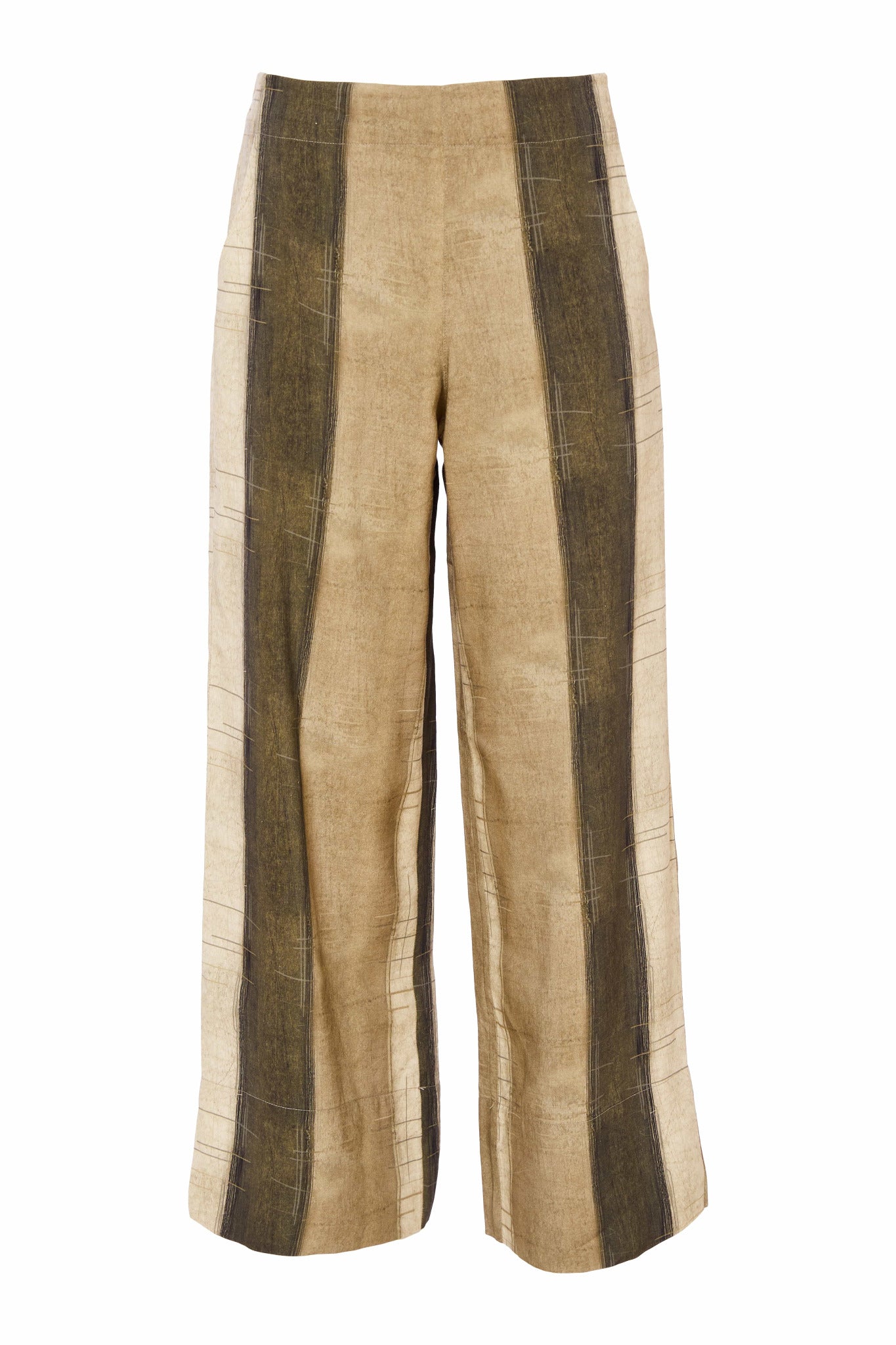 Naya Wide Stripe Scratch Trouser With Slit