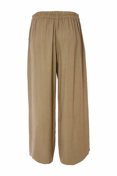 Naya Wide leg Crop Trouser With Slit Army