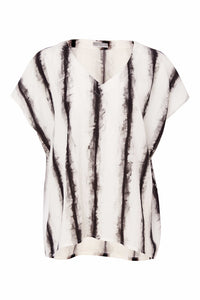 Naya Blurred Stripe V-Neck Top