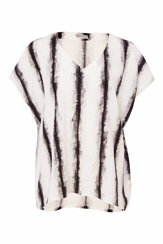 Naya Blurred Stripe V-Neck Top