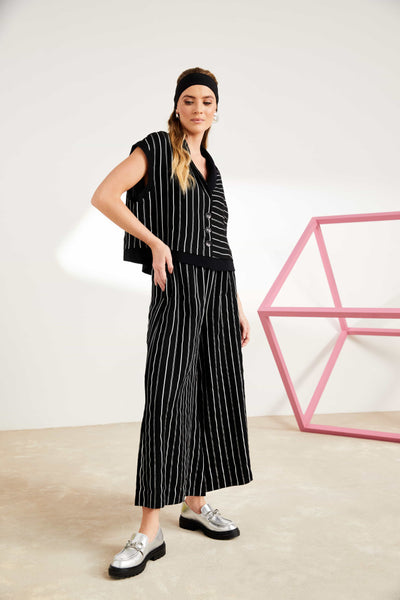 Naya Wide Leg Cropped Stripped