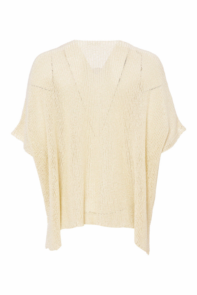 Naya Square Oversize V Neck Knit Oatmeal