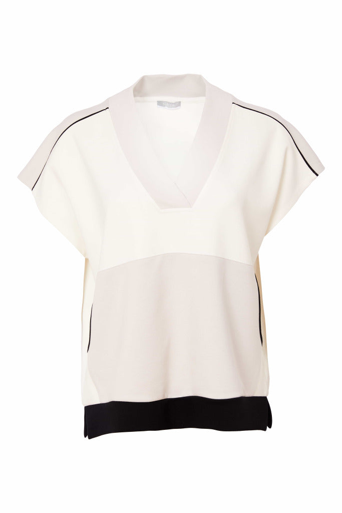 Naya V-Neck Top Contrast Neckline