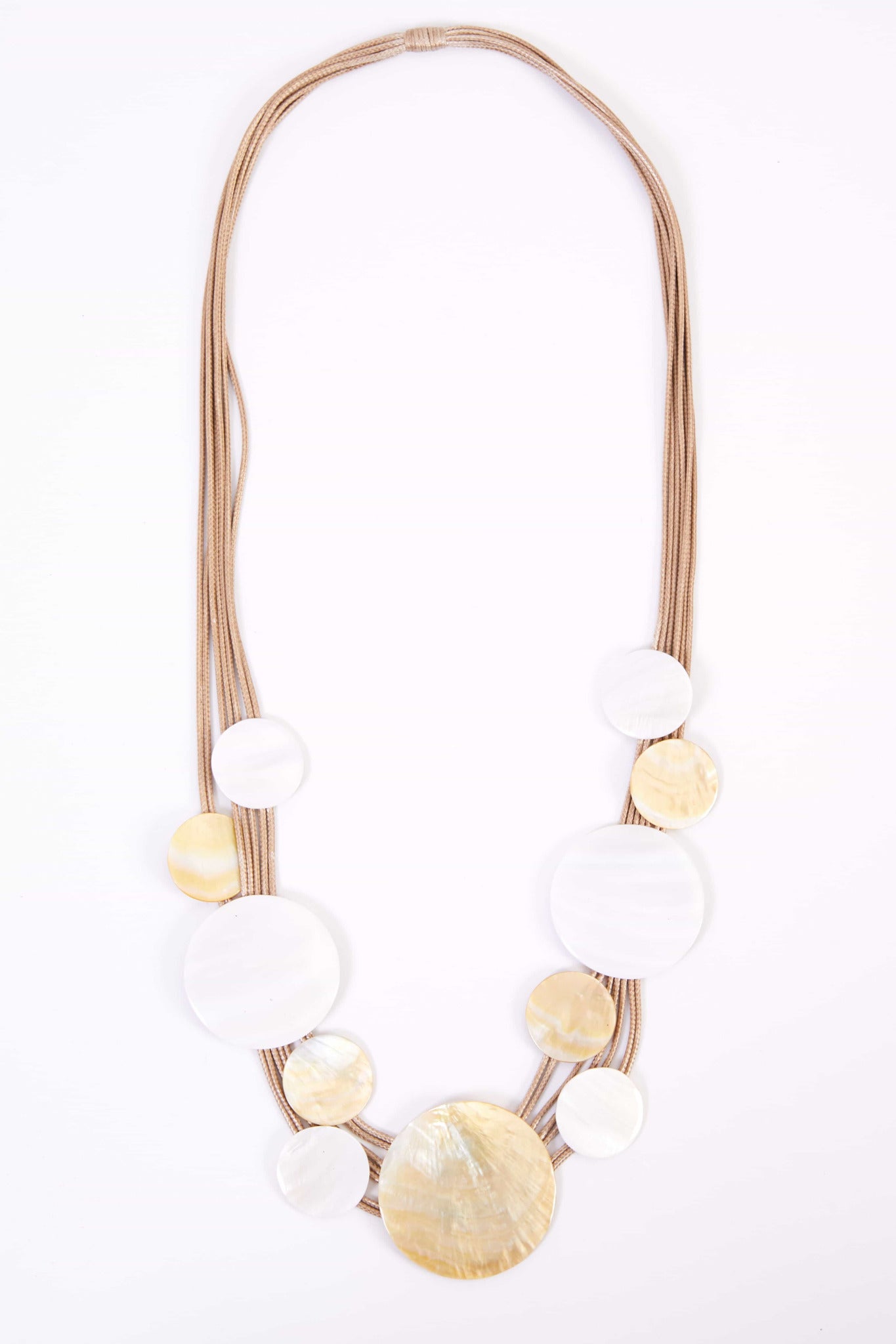 Naya Multi Shell Disc Necklace