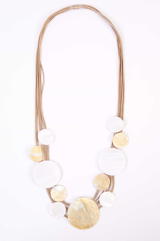 Naya Multi Shell Disc Necklace