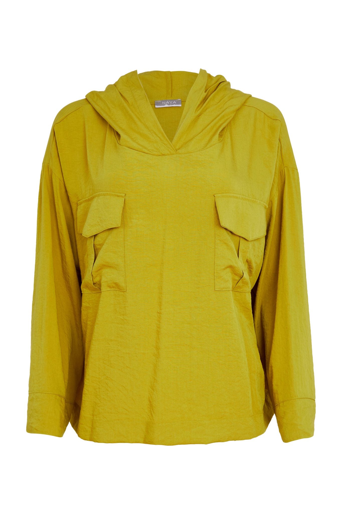 Naya Hooded Soft Top With Front Pocket Detail Oasis