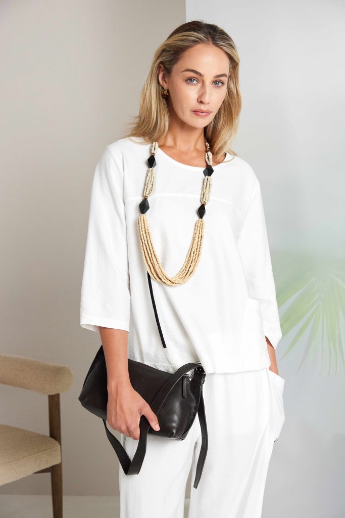 Naya Two Tone Multi String Beaded Necklace