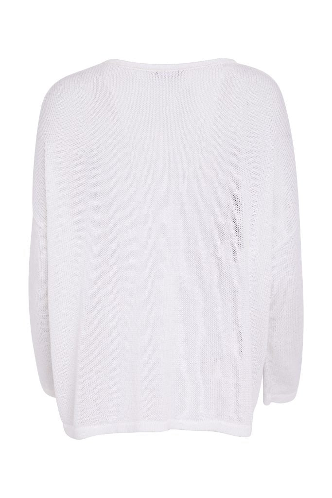 Naya Spot Print Round Neck Organic Knit Dove