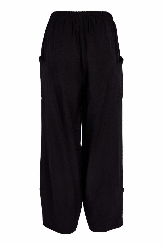 Naya Soft Pull Up Trouser With Lip Effect Black