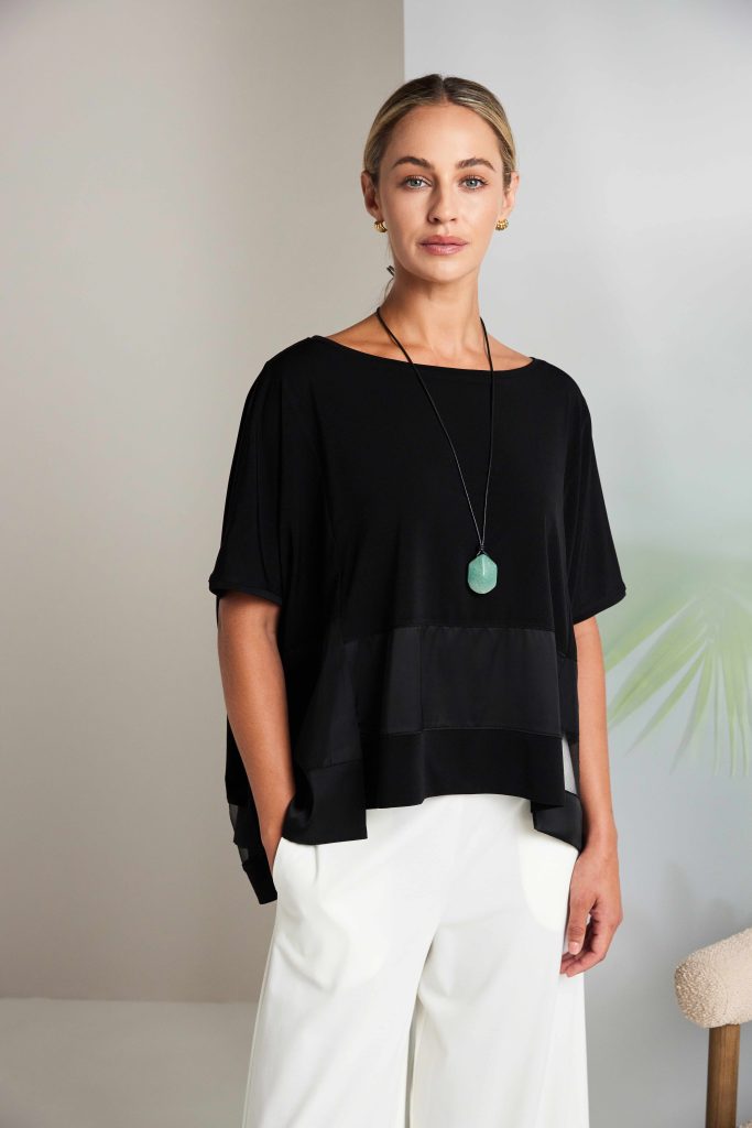 Naya Square Shape Top With Contrast Fabric